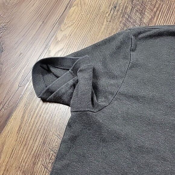 Polo Ralph Lauren Shirt Mens Medium Gray Burgundy Pony Short Sleeve Preppy - Picture 4 of 8